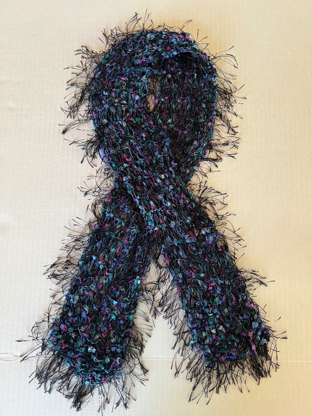 Multicolor Stretch Fringe Scarf Accessory